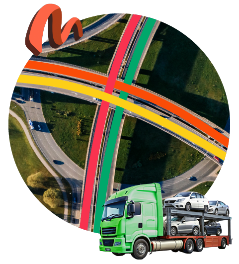 Imagem representando um caminhão com a logo da movemaster