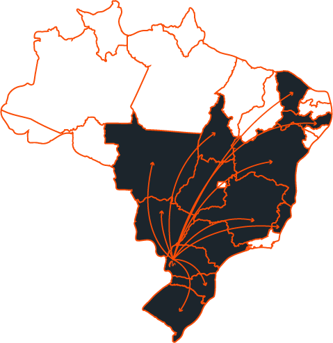 Mapa de atendimento